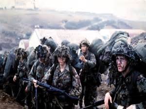 British infantry in the Falklands War